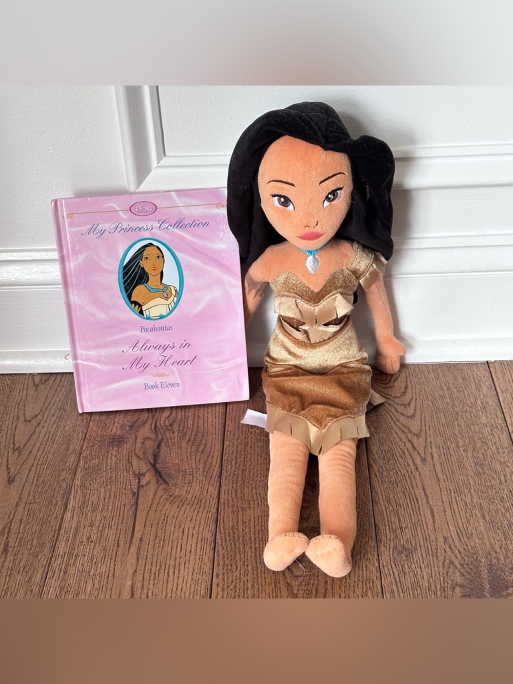 Disney Store Pocahontas Plush Doll and Book Bundle